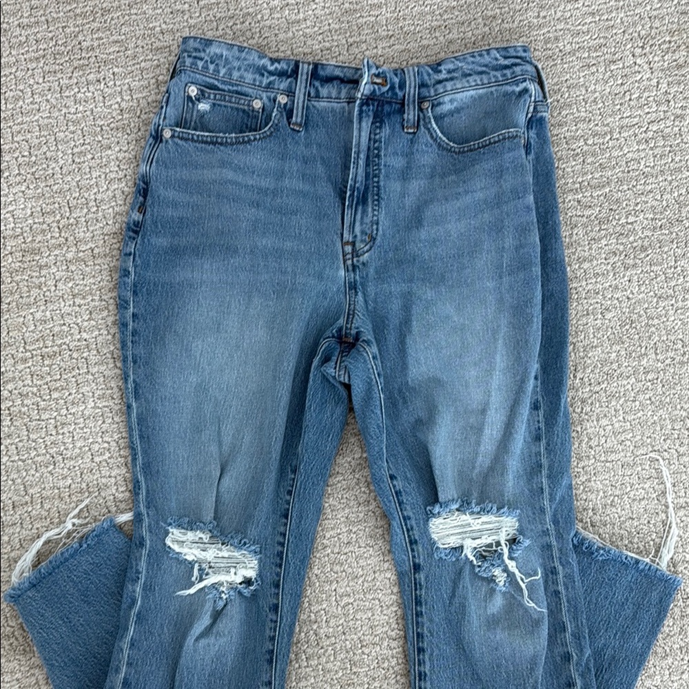 Madewell Classic Blue Distressed Women Jeans